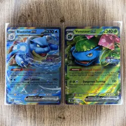 Pokemon TCG Venusaur & Blastoise ex Stellar Crown Stamped Box Promos NM - Image 1