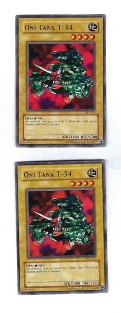 2x Oni Tank T-34 PSV-059 - Unlimited - Yugioh NM/M (Never Played) - Image 1