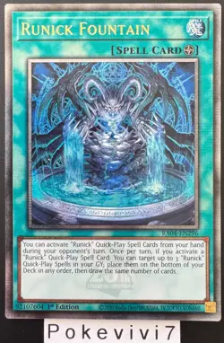 Carte YU-GI-OH! RUNICK FOUNTAIN RA04-EN296 QCSR NEUF - Image 1