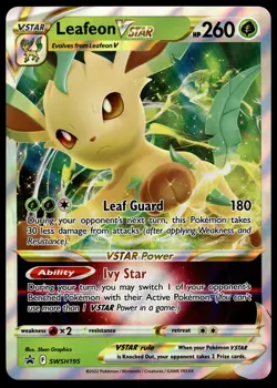 Leafeon VSTAR SWSH195 JUMBO OVERSIZED Black Star Promo Pokemon Card - Image 1