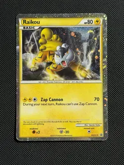Pokemon Card RAIKOU Shiny HGSS19 Holo Rare Heart Gold Soul Silver Promos 2010 - Image 1
