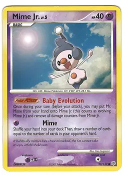 Mime Jr 90/130 Pokemon Card Diamond & Pearl Common 40 HP Lightly Played NM - Image 1