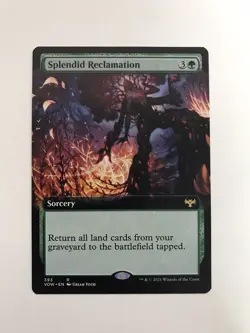 Splendid Reclamation Extended Borderless MTG Magic Gathering Card NM Mint VOW - Image 1