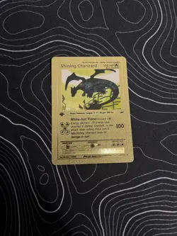Shining Charizard 107/105 Gold Card Pokemon Card 1st Edition - Image 1