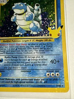 Blastoise Pokemon Card Holo Rare Base Set 2/102 Celebrations NM - Image 4
