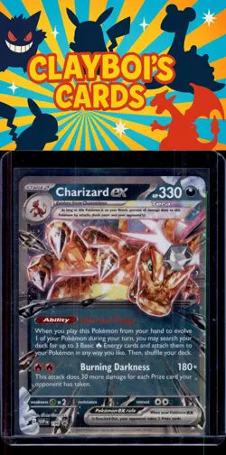 Charizard ex SV: Scarlet & Violet Promo Cards Pokemon 196 Double Rare NM+ - Image 1