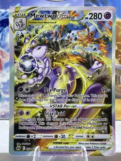 Pokemon TCG Crown Zenith Mewtwo VSTAR Holo Rare Card GG44/GG70 - NM/LP+ - Image 1