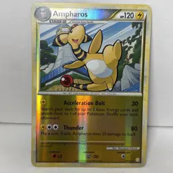 Pokemon Card - Ampharos - HeartGold SoulSilver Reverse Holo 14/123 - NM - Image 1