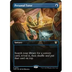 PERSONAL TUTOR (BORDERLESS) Commander Masters Magic MTG MINT CARD - Image 1
