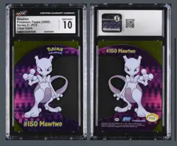 Pokemon 2000 Topps Series 2 PC5 Vintage Clear Card MEWTWO CGC Gem Mint 10 - Image 1