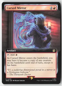MTG - Cursed Mirror (Extended Art) R Universes Beyond: Doctor Who 474 LP-NM - Image 1
