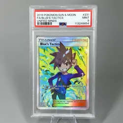 2019 Pokemon Sun & Moon Unified Minds Blue's Tactics #231/236 PSA 9 - Image 1