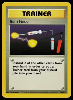 Pokemon Card - Item Finder Base Set 74/102 Rare - Image 1