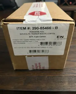 POKEMON 151 ELITE TRAINER BOX ETB POKEMON CENTER EXCLUSIVE SEALED CASE 4 BOXES - Image 1