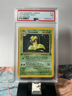 Pokemon TCG Jungle 1st Edition Victreebel 14/64 Holo Rare PSA 7 NM - Image 1