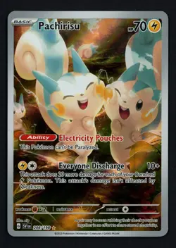 Pachirisu 208/198 Scarlet & Violet Base Illustration Rare Pokemon TCG - Image 1