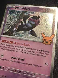 Munkidori 095/167 Pokemon Twilight Masquerade Trick-or-Trade Swirl Cosmo Holo NM - Image 2