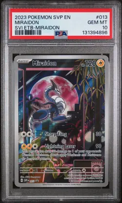 2023 POKEMON SVP EN-SV BLACK STAR PROMO #013 MIRAIDON SVI ETB-MIRAIDON PSA 10 - Image 1