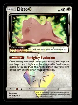 Ditto Prism Star 154/214 Lost Thunder Pokemon Card - Image 1