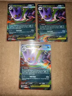 Pokemon TCG Mega Gengar Ex Promo 056/094 Lot Of 3 - Mega Battle Deck NM Lot #4 - Image 1