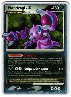 DRAPION PIONDRAGI LV.X 123/127 - NM - PL1 RARE HOLO LV.X GERMAN POKEMON - Image 1