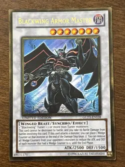 Blackwing Armor Master GLD3-EN038 Gold Series 3 Limited Edition Gold Rare LP - Image 1