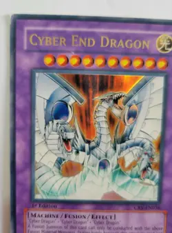 YUGIOH CYBER END DRAGON CRV-EN036 1ST EDITION ULTRA PLAYED - Image 3