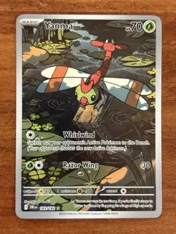 Pokemon TCG Yanma Card Destined Rivals Series 183/182 Illustration Rare Holo - Image 1