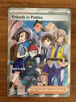Pokemon TCG Trainer Friends in Paldea Ultra Rare Holo Card 137/131 Prismatic - Image 1