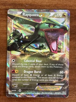 Pokemon TCG Rayquaza EX Holo Rare Card 85/124 Exalted Dragons Series - Image 1