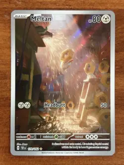 Pokemon TCG Temporal Forces Meltan Holo Illustration Rare Card 179/162 - Image 1