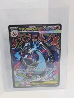 Pokemon Card PHANTASMAL FLAMES MEGA CHARIZARD X EX 023 ENG BLACK STAR PROMO - Image 3