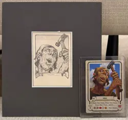 GUARDIANS Original Art Drawing "IDIOT" by Don Maitz CCG Card Game FPG - Image 1