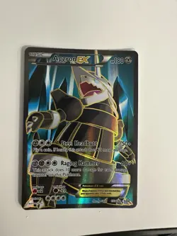 Pokemon TCG XY-Primal Clash Aggron EX Full Art Holo Card 153/160 Lp ships Asap - Image 1