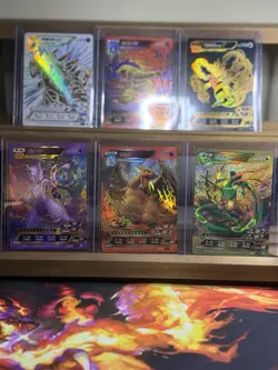 Pokemon ID Chinese Red & Blue Set (Lot Of 6 Cards) Charizard Mewtwo Rayquaza - Image 1