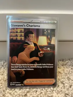 Pokemon TCG Giovanni's Charisma SIR Trainer Card SV151 NM Condition - Image 1
