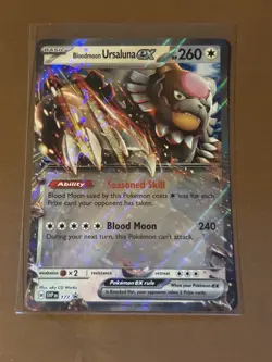Bloodmoon Ursaluna ex SVP177 SV Black Star Promo Holo Pokemon Card NM - Image 1