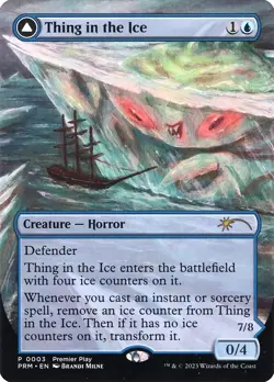 Thing in the Ice 1x FOIL MtG FOIL PROMO RCQ 1st Place SP/NM - Image 1