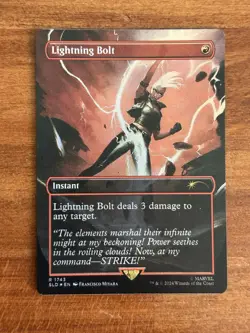 Lightning Bolt NM Rainbow Foil MTG Secret Lair Drop Storm Unplayed Magic Marvel - Image 1