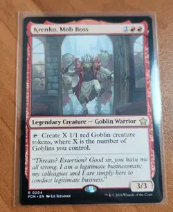 Magic MTG Krenko, Mob Boss FDN 0204 Regular Rare - NM condition - Image 1