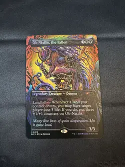 Ob Nixilis, the Fallen (Borderless) Foil Secret Lair Encyclopedia of Magic 0015 - Image 1