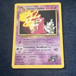 Pokemon TCG WoTC Sabrina's Slowbro 060/132 Gym Heroes Vintage LP+ - Image 3
