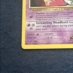 Pokemon TCG WoTC Sabrina's Slowbro 060/132 Gym Heroes Vintage LP+ - Image 4