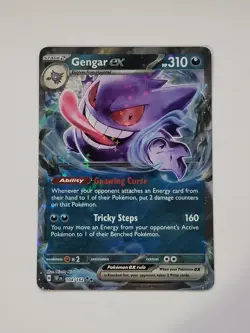 Gengar ex 104/162 SV05: Temporal Forces Double Rare Pokemon TCG - Image 1