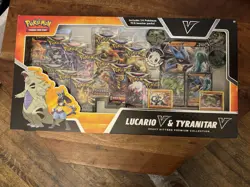 Pokemon TCG Lucario V & Tyranitar V Heavy Hitters Premium Collection NEW Sealed - Image 1