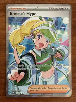 Emcee's Hype 220/182 Sv10: Destined Rivals Full Art Pokemon TCG - Image 1