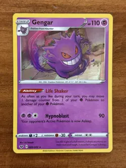 Gengar 085/202 SWSH01: Sword & Shield Holo Rare Pokemon TCG 2020 NM - Image 1