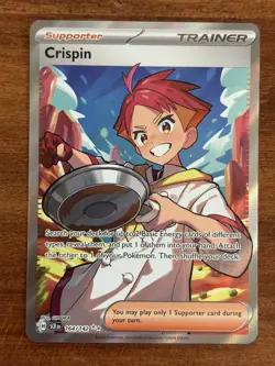 Pokemon TCG Crispin 164/142 Sv07: Stellar Crown Holo Full Art NM - Image 1