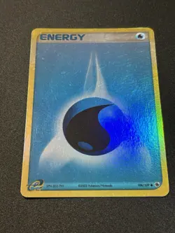 2003 Pokemon Ruby & Sapphire Water Energy Reverse Foil 106/109 Minty - Image 4
