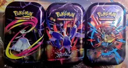 Pokemon Mega Evolution Empty Mini Tin Mega Gardevoir, Latias & Lucario. No Packs - Image 1